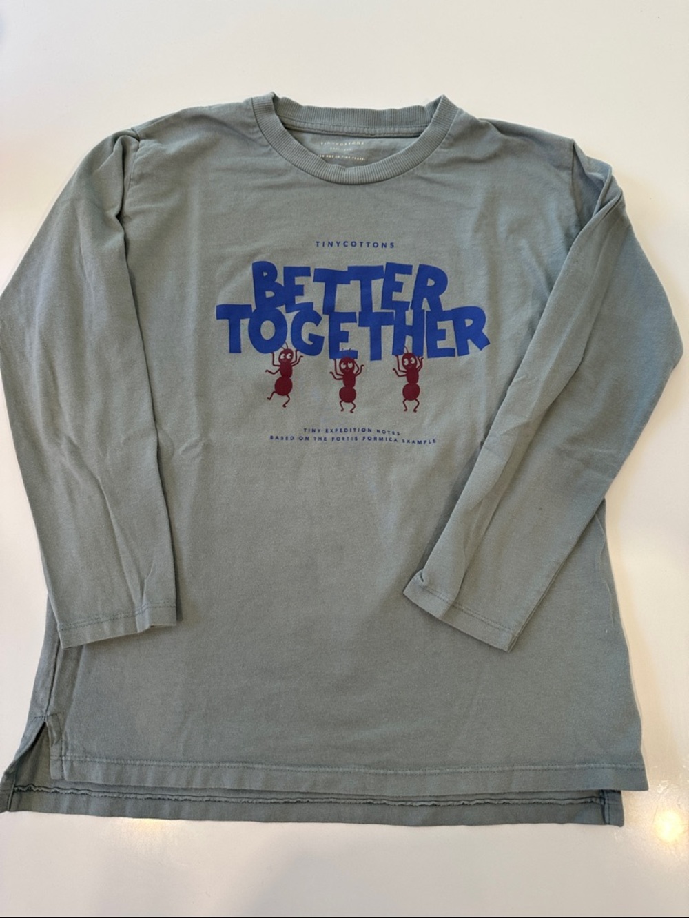 Tinycottons "Better Together" Long Sleeve Tee‎ in Sage